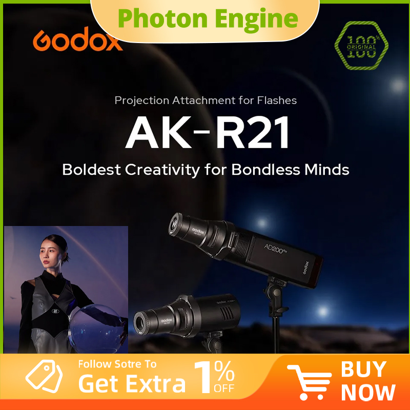 Fresnel Lens Attachment - Lensa Proyeksi Godox AK-R21, Kepala Fresnel