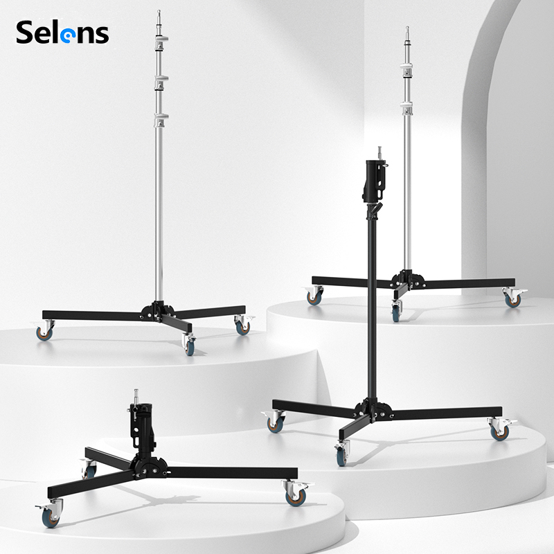 Photography Video Lighting Kit - Tripod Lampu Profesional Selens Heavy Duty