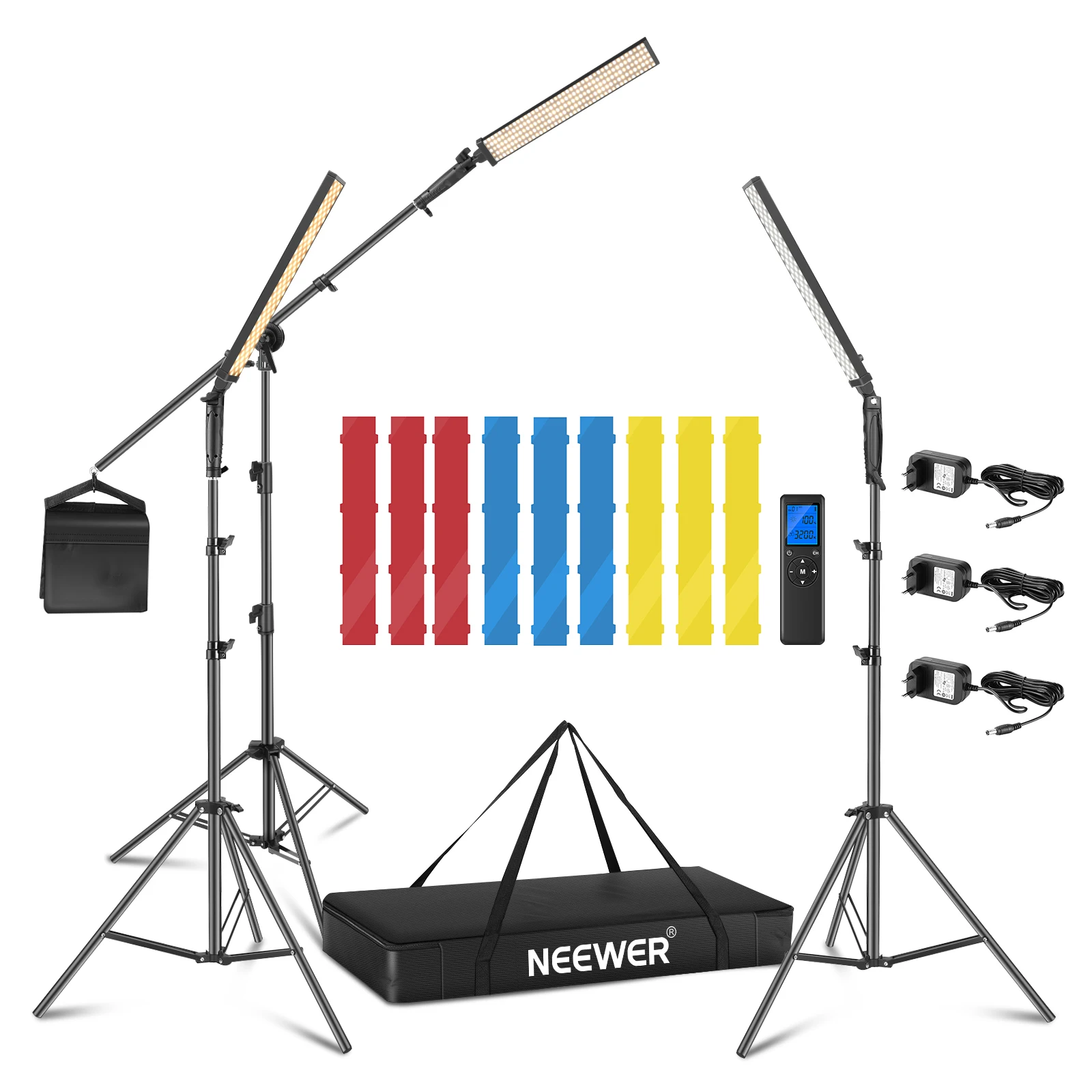 Photography Lighting Kit Neewer - Neewer 3 Paket Lampu LED Stick
