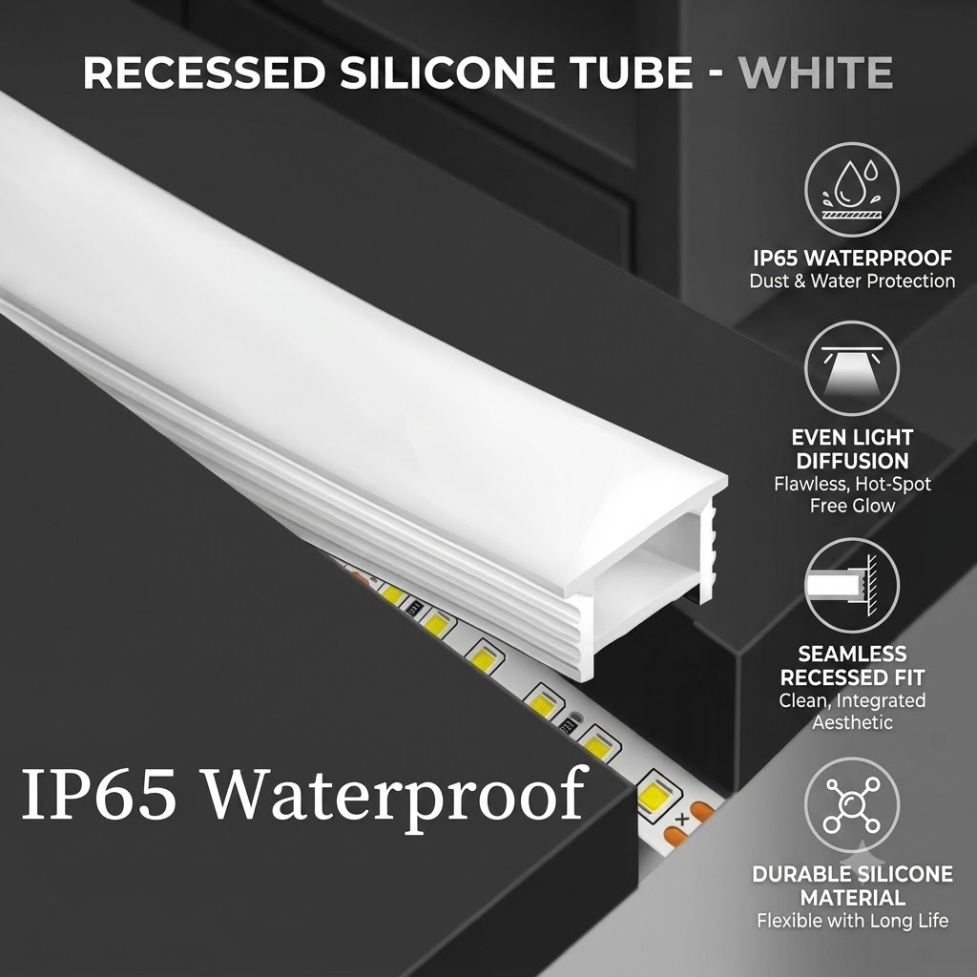 Diffusion Material Roll - Lampu Neon LED Silikon Putih Tersembunyi,