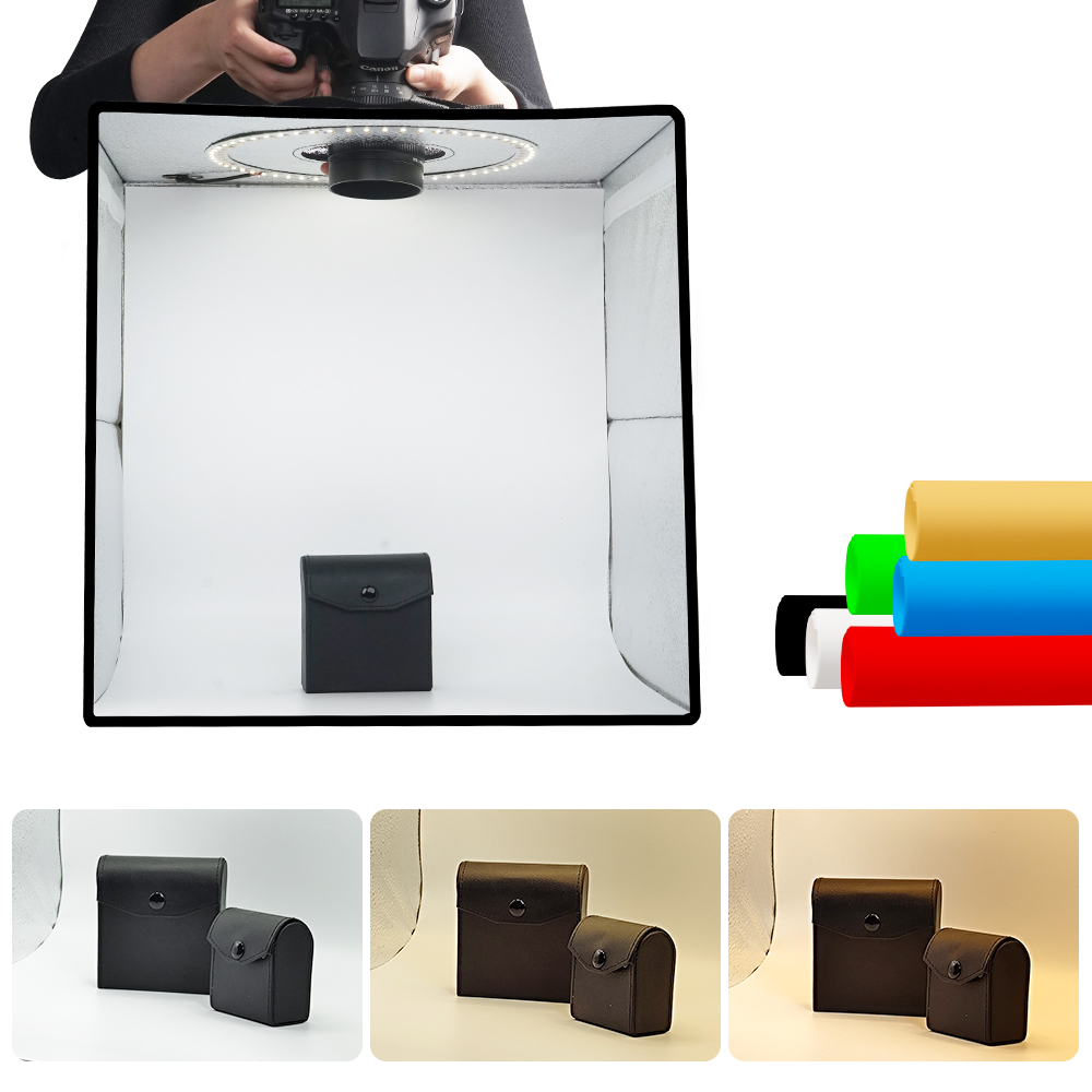 Photography Video Lighting Kit - Lightdow Kotak Lampu LED Dimmable untuk
