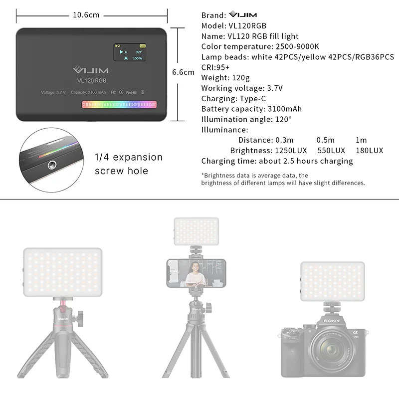 Lampu Isi RGB Saku New120 2026 - Photography Lighting Indoor ulasan dan harga
