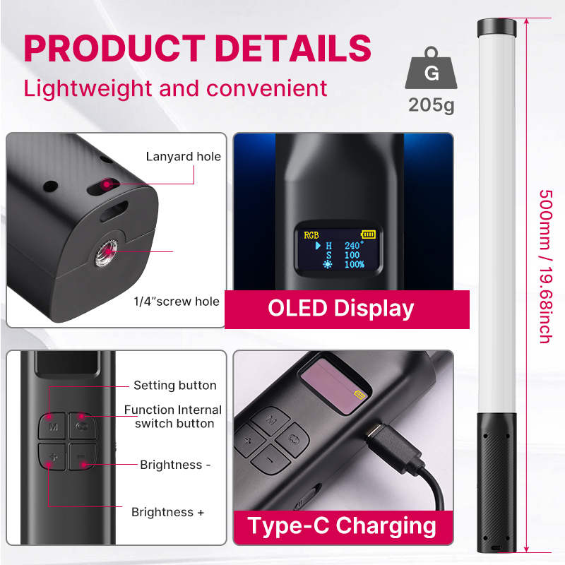 Ulanzi VL119 Lampu Stik Warna- - Photography Lighting Wand ulasan dan harga