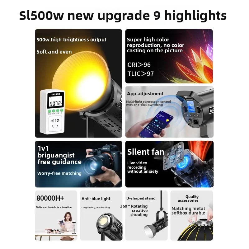 Lampu sorot live streaming 500 - Photography Lighting For Clothing ulasan dan harga