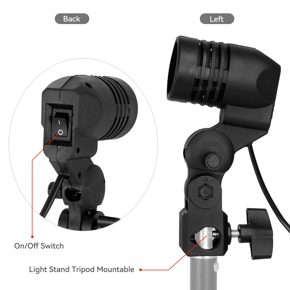 Pemegang bohlam kepala tunggal - Photography Video Lighting Kit ulasan dan harga
