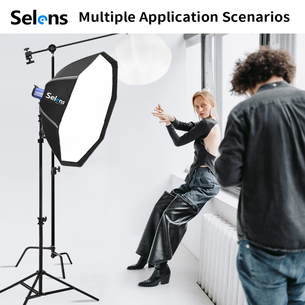 Selens 82/105cm Payung Softbox - Photography Umbrella Lighting Setup ulasan dan harga