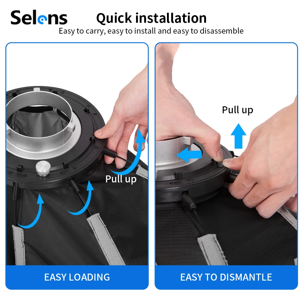 Selens 82/105cm Payung Softbox - Photography Umbrella Lighting Setup ulasan dan harga