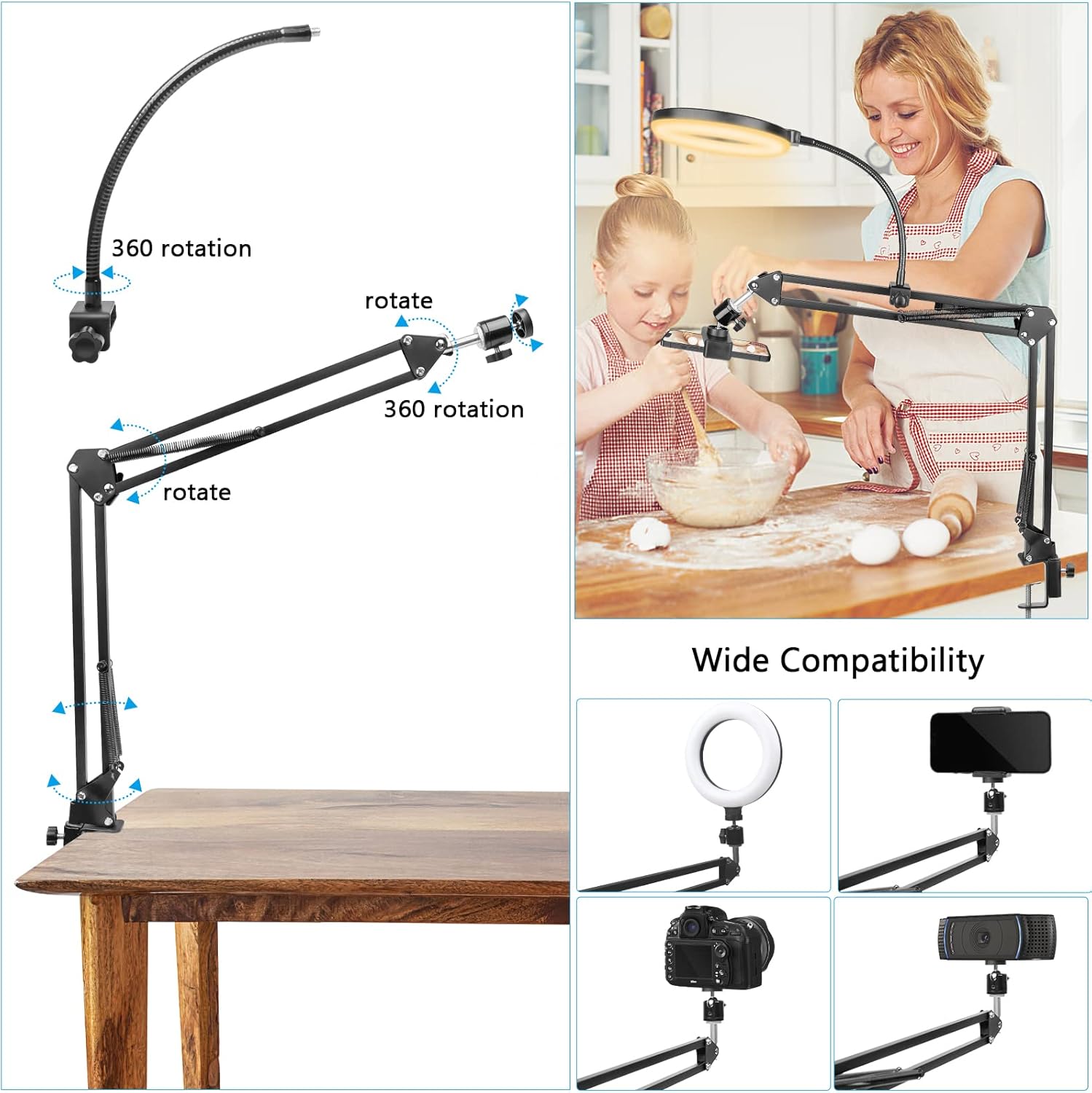 Lampu Cincin dengan Dudukan da - Photography Lighting With Umbrella ulasan dan harga