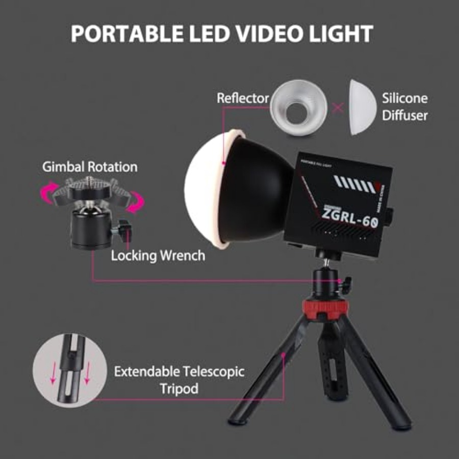 Lampu Video LED COB 60W Portab - Photography Lighting Led ulasan dan harga