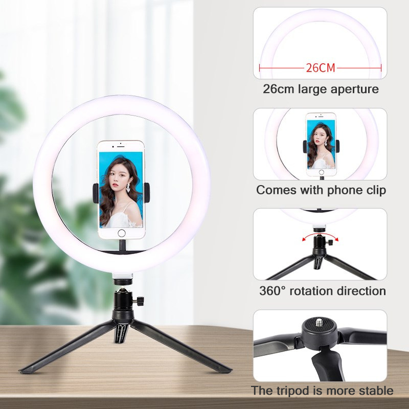 Lampu Ring Led 26cm untuk Trip - Photography Video Lighting Kit ulasan dan harga