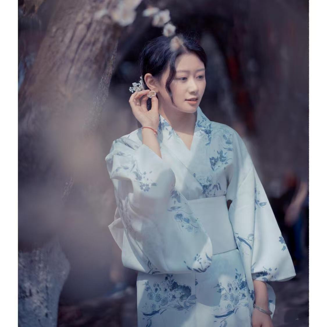 Kimono Biru Muda Pakaian Tradi - Photography Lighting For Clothing ulasan dan harga