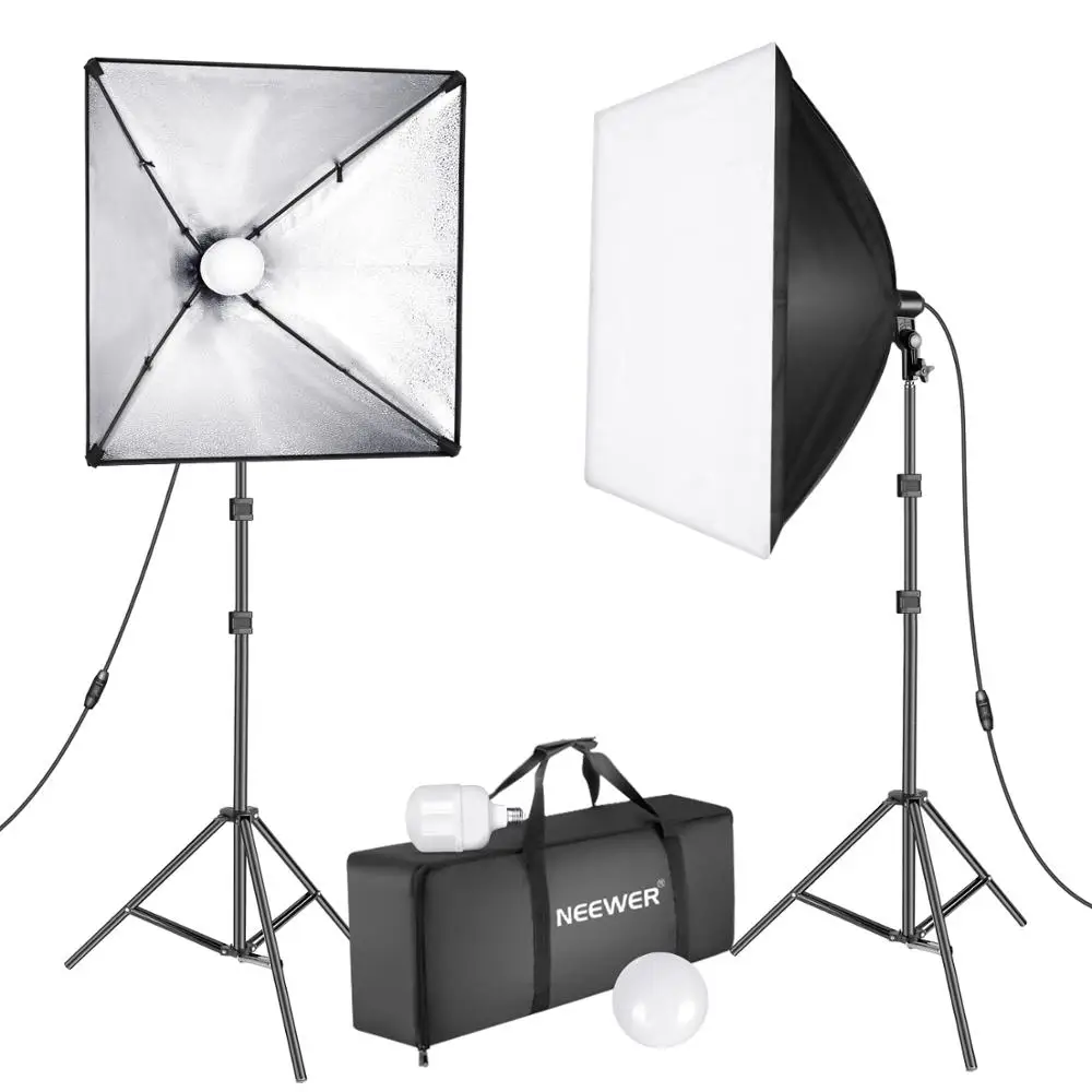 Neewer Kit Pencahayaan Softbox - Photography Lighting Kit Neewer ulasan dan harga