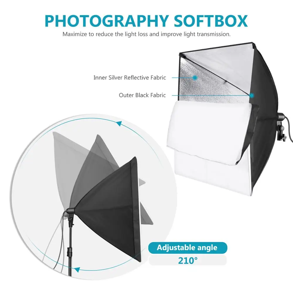 Neewer Kit Pencahayaan Softbox - Photography Lighting Kit Neewer ulasan dan harga