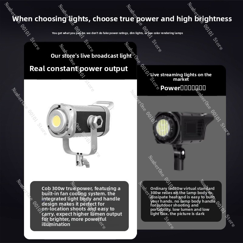 Lampu Fotografi COB 300W Suhu  - Photography Lighting For Portraits ulasan dan harga