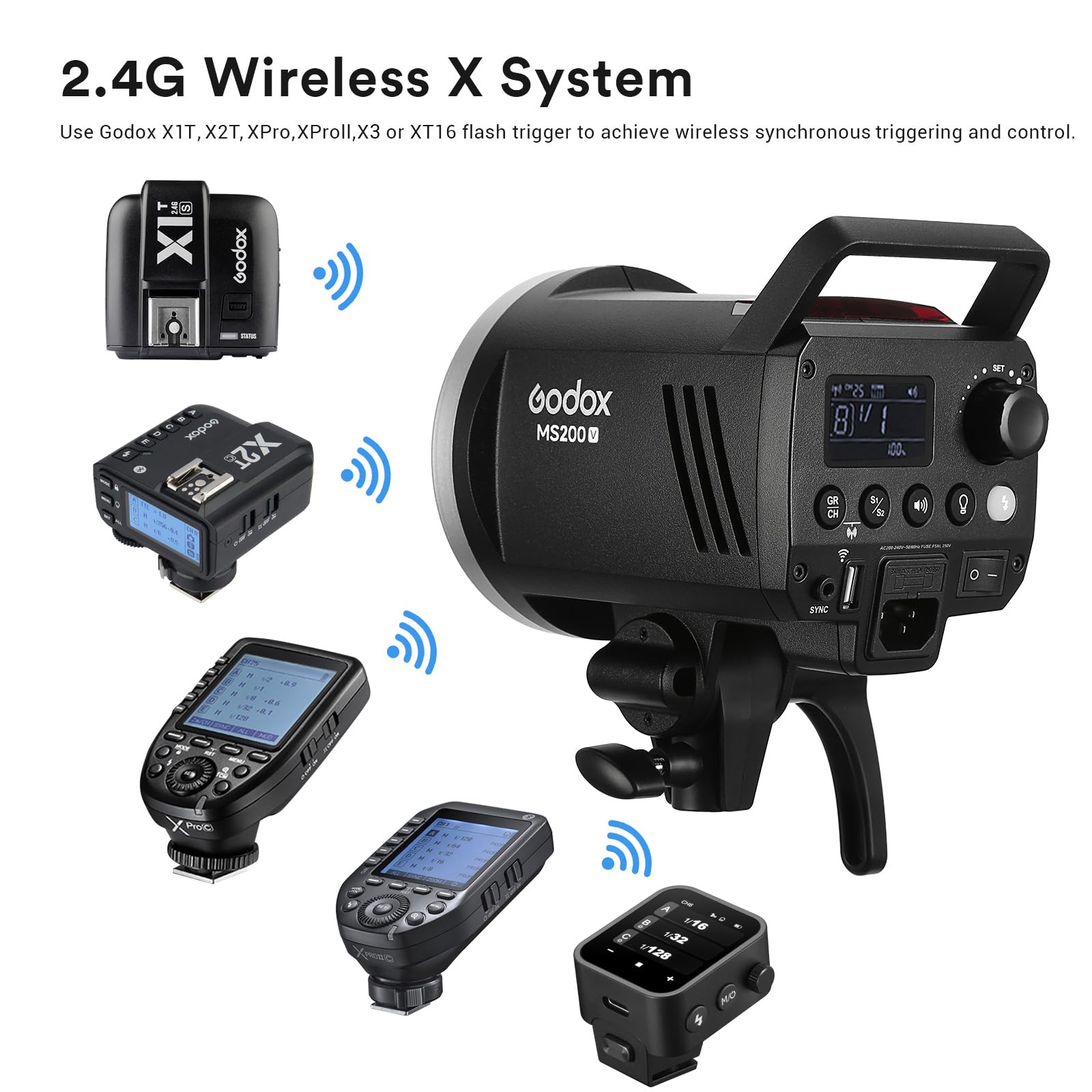 Godox MS200V Studio Strobe Fla - Photography Lighting For Portraits ulasan dan harga