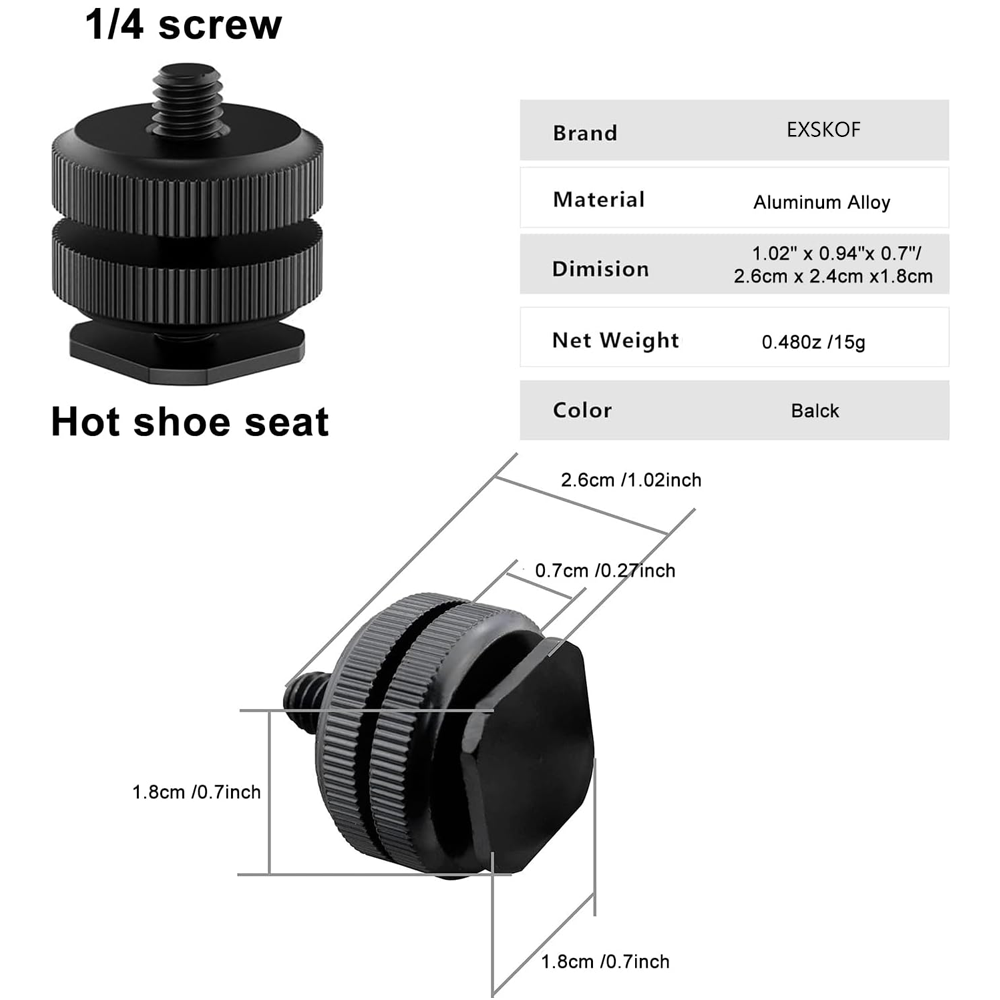 Adaptor Hot Shoe Aluminium All - Photography Video Lighting Kit ulasan dan harga