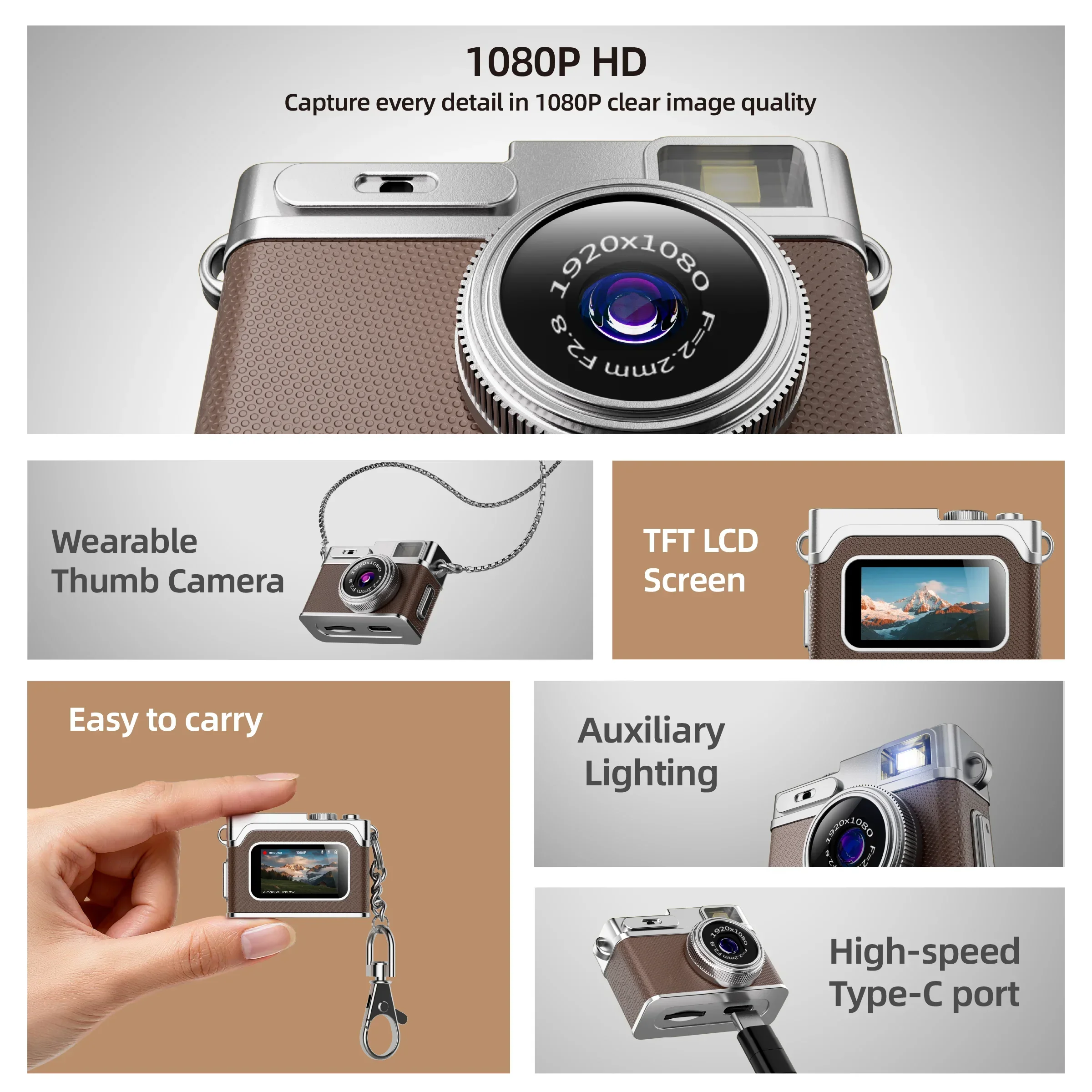 Kamera Digital Mini Retro 1080 - Photography Lighting Outdoor ulasan dan harga