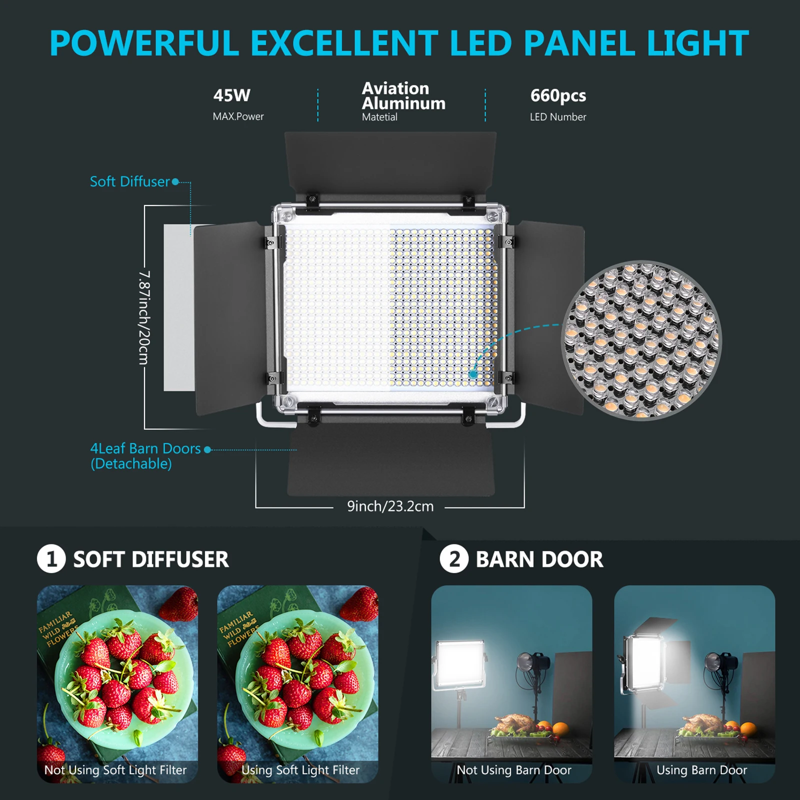 Neewer 660 Lampu Video LED 40W - Photography Lighting Kit Neewer ulasan dan harga