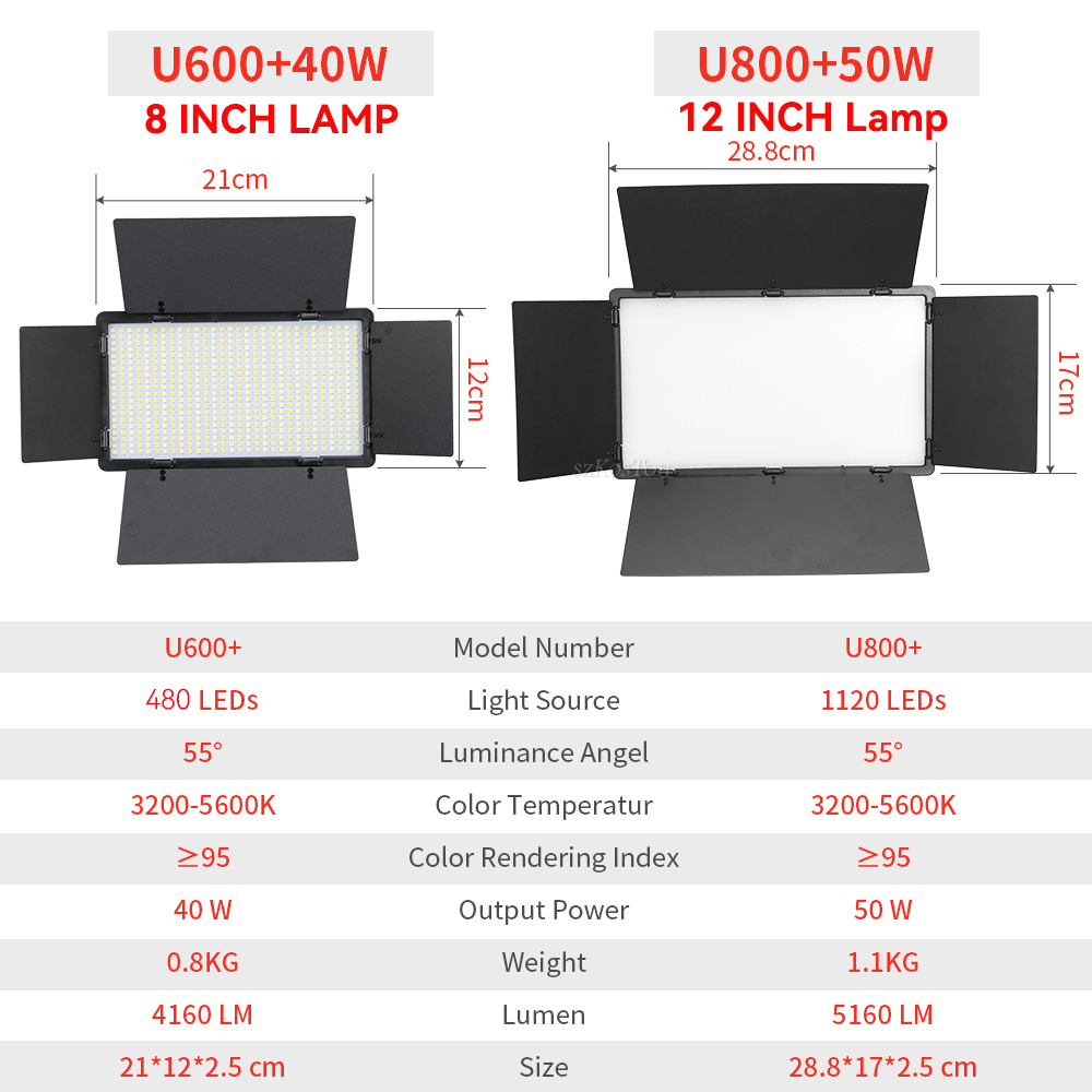 U800 U600 Kit Lampu Perekam La - Photography Video Lighting Kit ulasan dan harga
